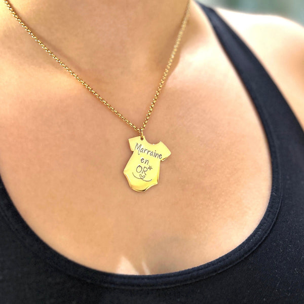 Pendentif Collier Marraine, Cadeau Baptême Marraine, Bijou Marraine, Demande Marraine