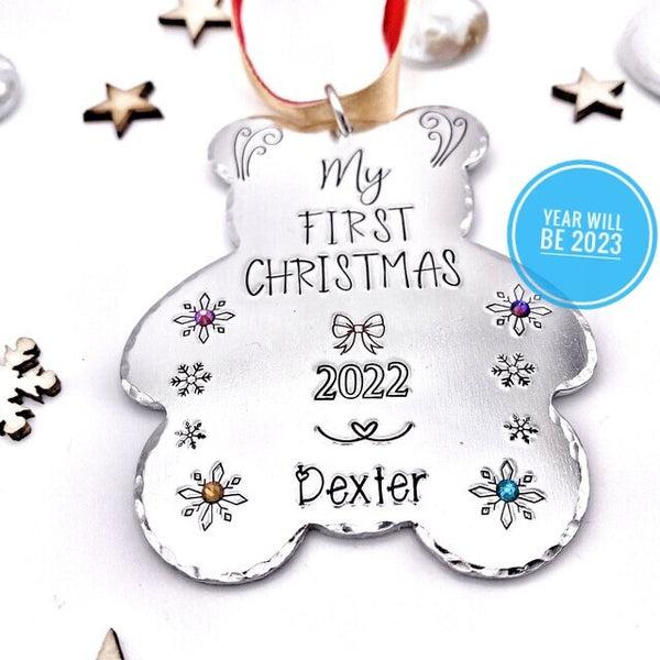 Boule de Noël Personnalisée avec Prénom, Mon Premier Noël, Décoration Personnalisé pour le Sapin