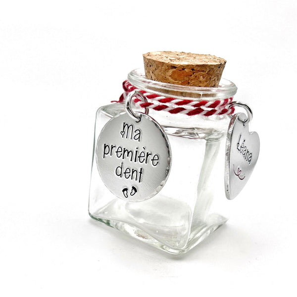 Boîte Première Mèche de Cheveux, Première Dent de Lait, Pot à dents de lait personnalisée, Cadeau Bébé, Cadeau Naissance