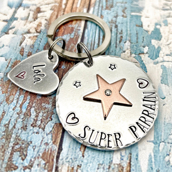 Idée Cadeau Demande Parrain, Porte Clé Parrain, Porte Clef Personnalisé Parrain
