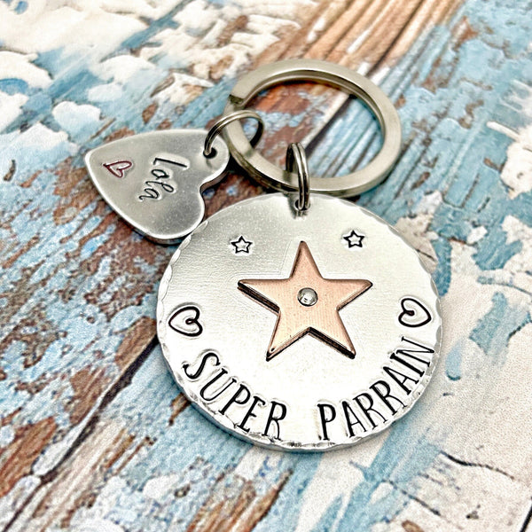 Idée Cadeau Demande Parrain, Porte Clé Parrain, Porte Clef Personnalisé Parrain