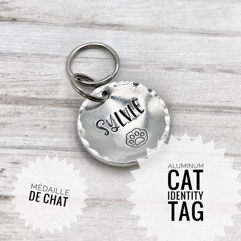 Médaille Personnalisée Chat, Médaillon Personnalisé Chat