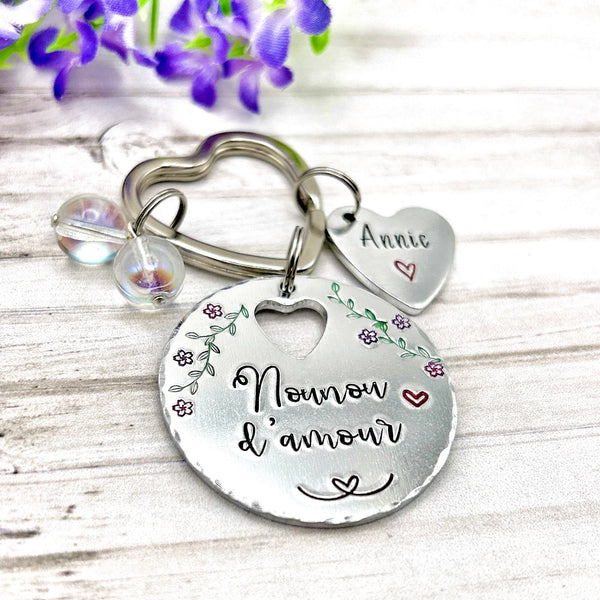 Merci Nounou, Porte Clé Nounou, Cadeau Nounou, La Meilleure Nounou, Merci Nounou