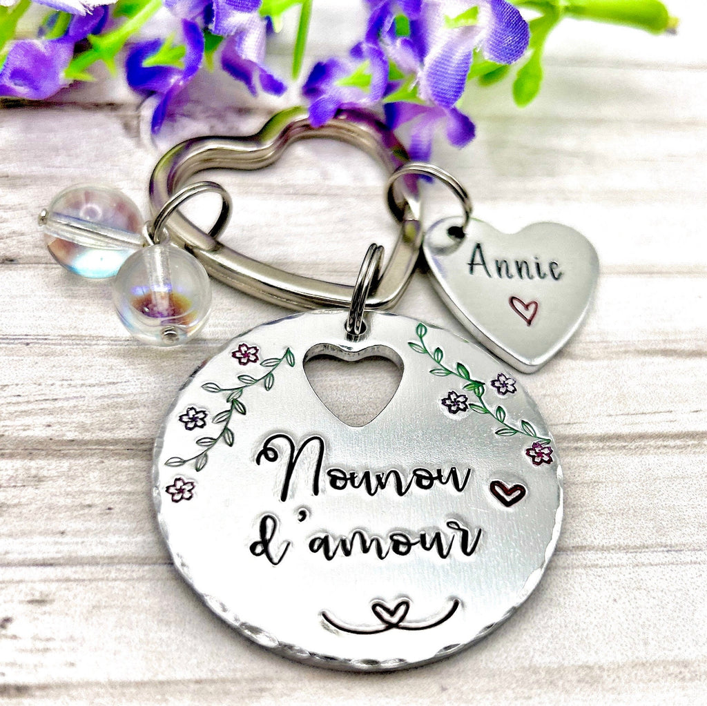 Merci Nounou, Porte Clé Nounou, Cadeau Nounou, La Meilleure Nounou, Merci Nounou