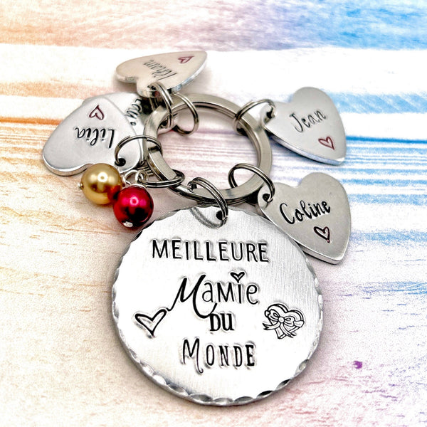 French Mamie Gift, Gift French Nanny, French Grandma Keychain