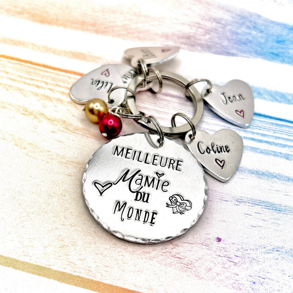 French Mamie Gift, Gift French Nanny, French Grandma Keychain