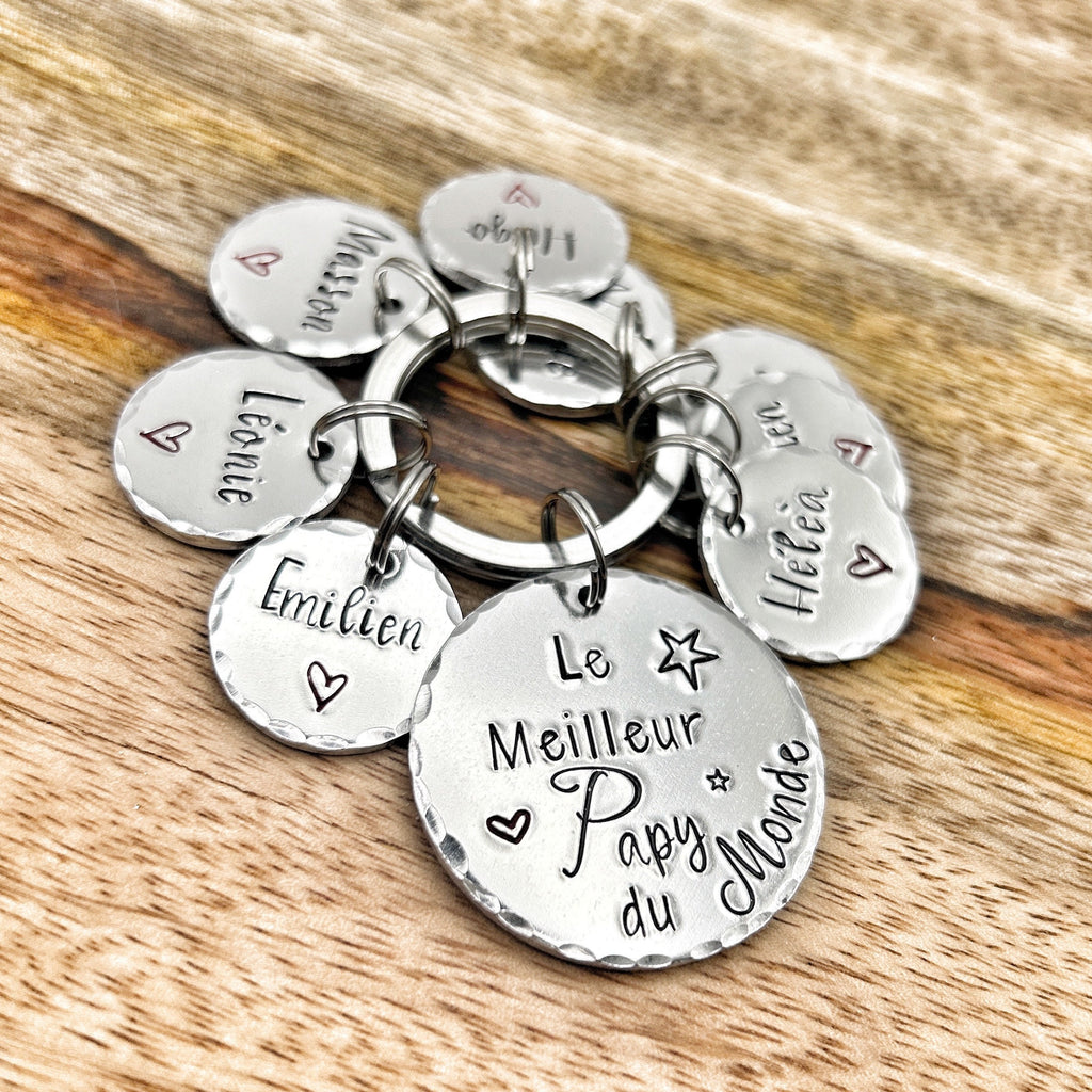Cadeau Fête des Grands-Pères, Porte Clé Personnalisé Papy, Cadeau Fête des Papys