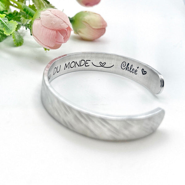 Cadeau Nounou, Bijou Nounou, Nounou en Or, Bracelet Jonc Nounou, Idée Nounou