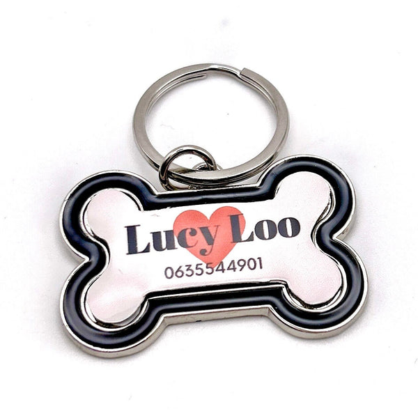 Médaillon d'identité Chien, Médaillon Personnalisé, Médaille Chien Coeur, Médaillon Personnalisé Chien