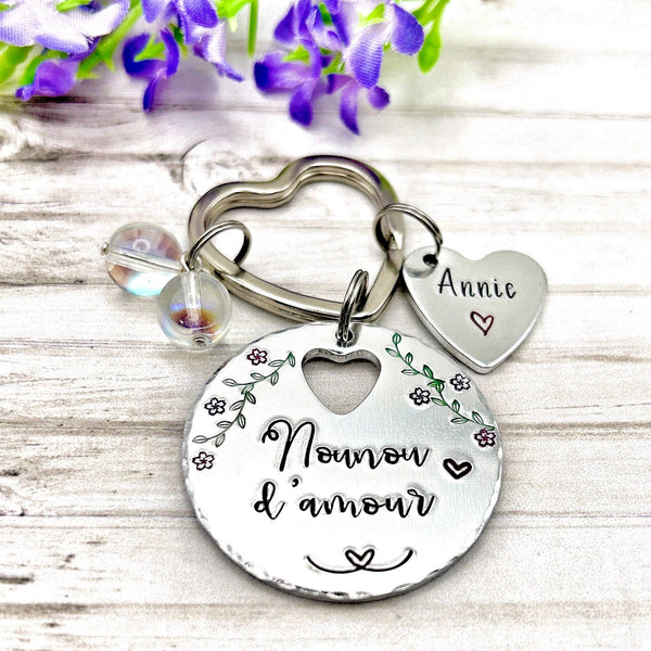 Merci Nounou, Porte Clé Nounou, Cadeau Nounou, La Meilleure Nounou, Merci Nounou