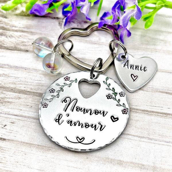 Merci Nounou, Porte Clé Nounou, Cadeau Nounou, La Meilleure Nounou, Merci Nounou