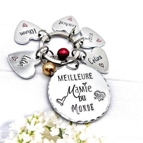 French Mamie Gift, Gift French Nanny, French Grandma Keychain