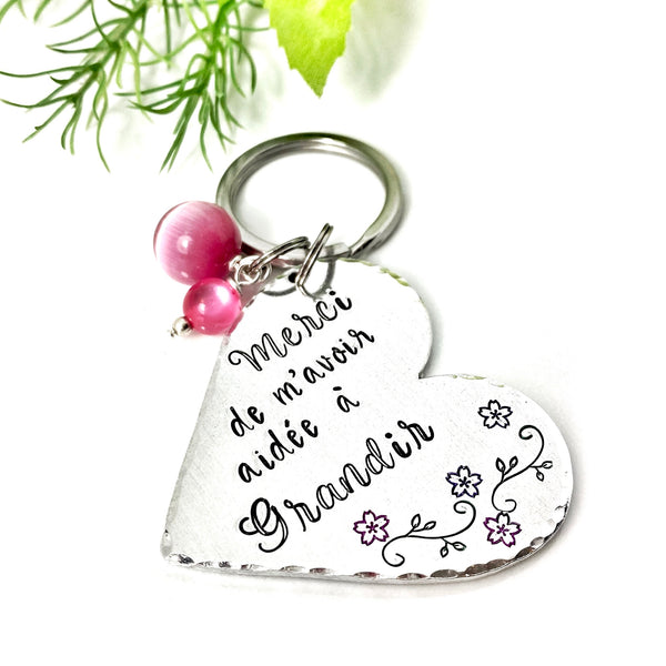 Porte Clé Maîtresse, Cadeau Maîtresse, Porte Clé Enfant Maîtresse, Merci Professeur