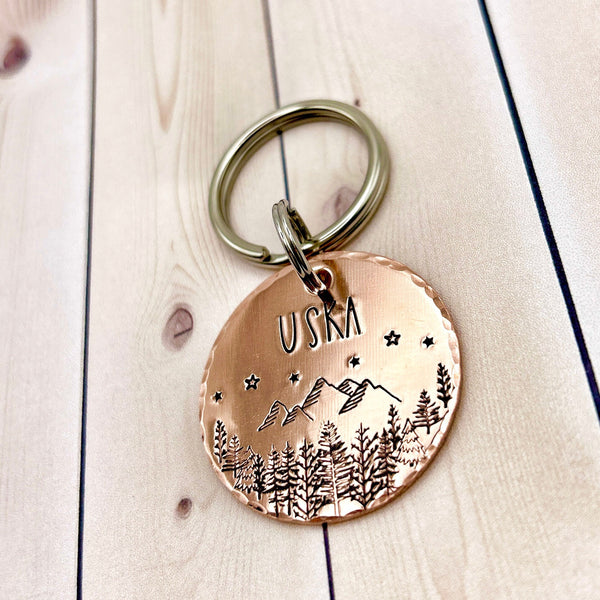 Médailles d'Identification Chien - Médaille Chien Montagnes - Médaillon Personnalisé Chien