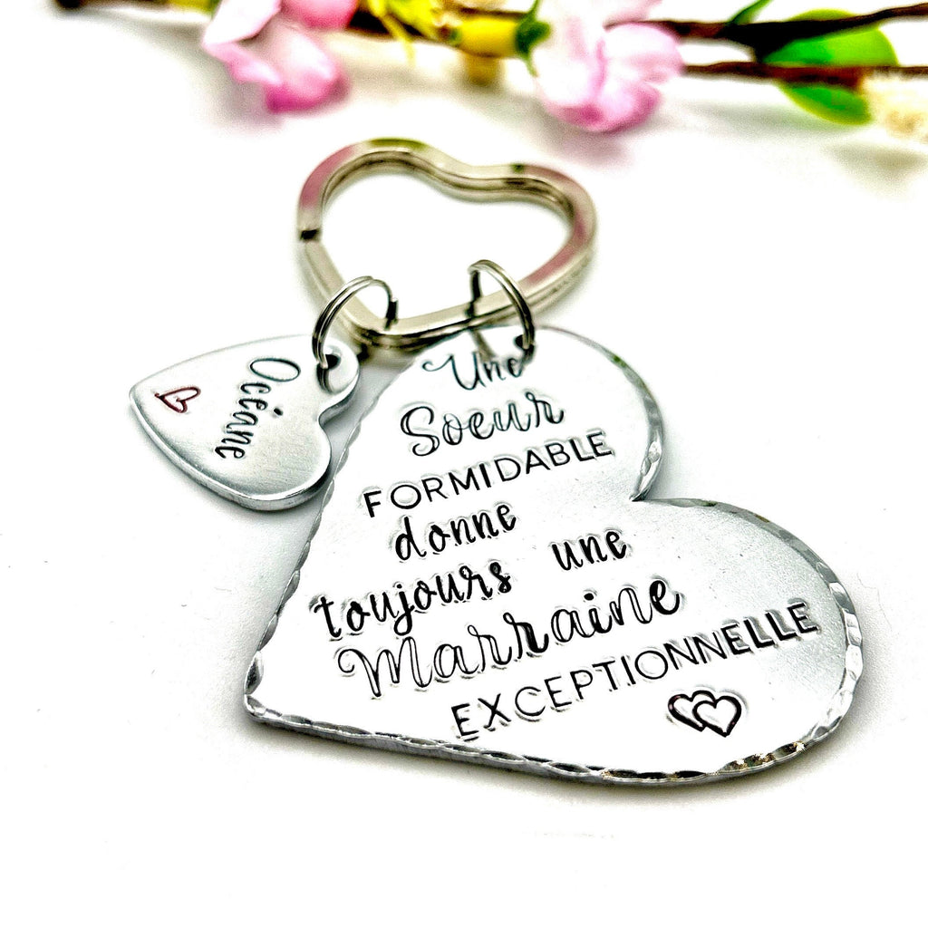 Cadeau Marraine Soeur - Porte clef Marraine - Annonce Marraine