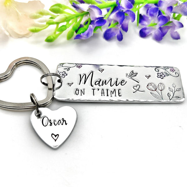 Cadeau Mamie, Porte Clé Personnalisé Mamie, Porte Clef Mamie, Cadeau Fête des Grand-Mères