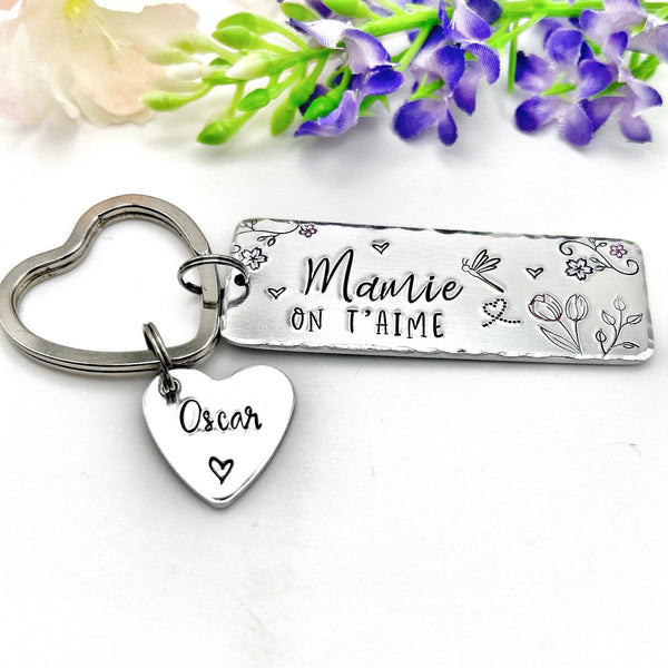 Cadeau Mamie, Porte Clé Personnalisé Mamie, Porte Clef Mamie, Cadeau Fête des Grand-Mères