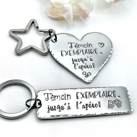 Demande Témoin, Cadeau Témoin, Porte Clé Témoin, Idée Témoin