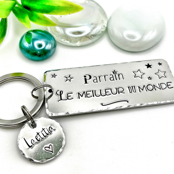 Porte Clé Parrain - Cadeau Parrain - Porte Clef Demande Parrain