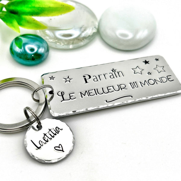 Porte Clé Parrain - Cadeau Parrain - Porte Clef Demande Parrain