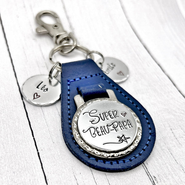French Step Dad Keyring - Gift for French Step Dad