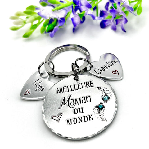 Cadeau Maman, Porte Clé Personnalisé pour Maman, Idée Fête des Mères, Cadeau Noël Mère