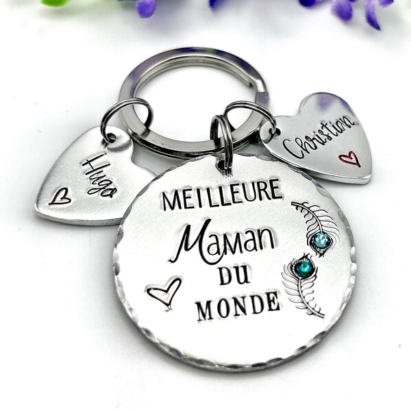 Cadeau Maman, Porte Clé Personnalisé pour Maman, Idée Fête des Mères, Cadeau Noël Mère