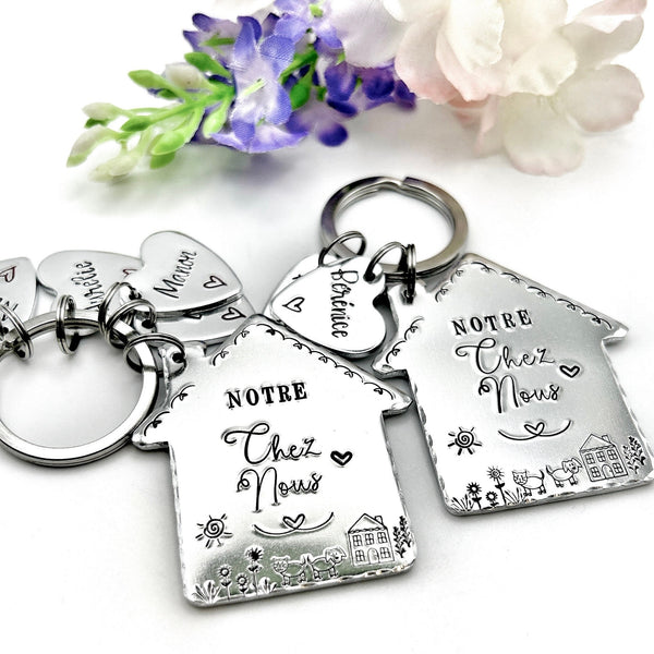 Porte Clé Gravé Notre Chez Nous, Porté Clé Maison, Idée Cadeau Nouvelle Maison