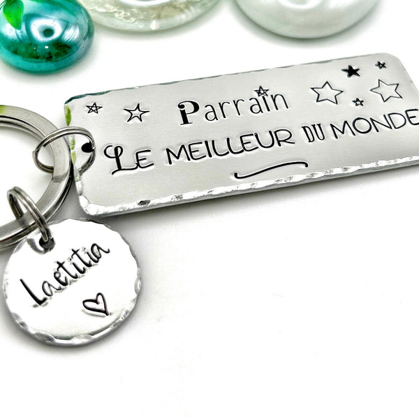 Porte Clé Parrain - Cadeau Parrain - Porte Clef Demande Parrain