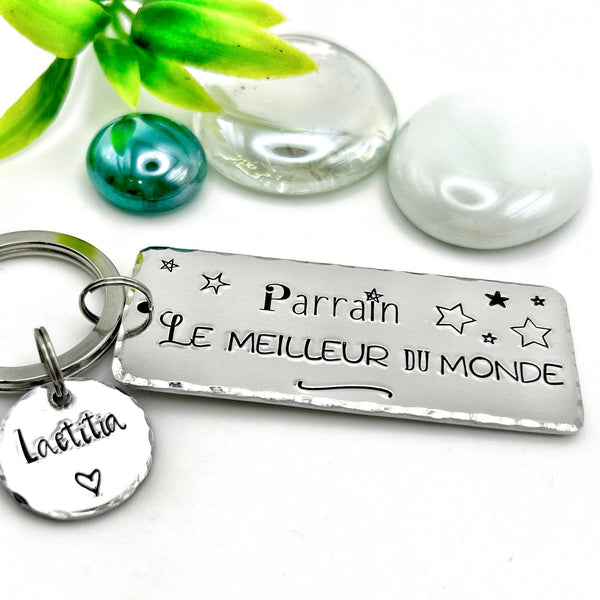 Porte Clé Parrain - Cadeau Parrain - Porte Clef Demande Parrain