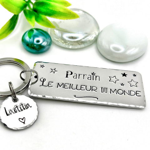 Porte Clé Parrain - Cadeau Parrain - Porte Clef Demande Parrain