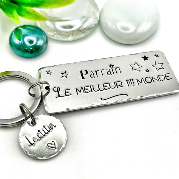 Porte Clé Parrain - Cadeau Parrain - Porte Clef Demande Parrain