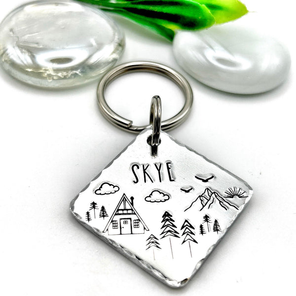 Fait en France, Médaillon Personnalisé, Médaille Chien Montagnes, Médaille Gravée Recto Verso