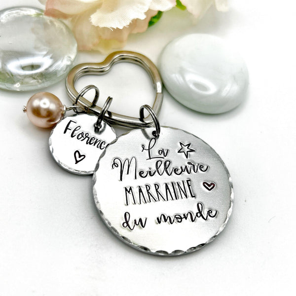 Meilleure Marraine Porte Clé, Demande Marraine, Porte-Clé Marraine, Cadeau Baptême Marraine, Marraine Formidable, Bijoux Marraine