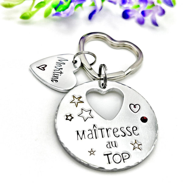 Idée Maîtresse, Porte Clé Personnalisé, Cadeau Maîtresse, Porte Clé Maîtresse, Super Maitresse, Merci Maîtresse, Idée Maîtresse