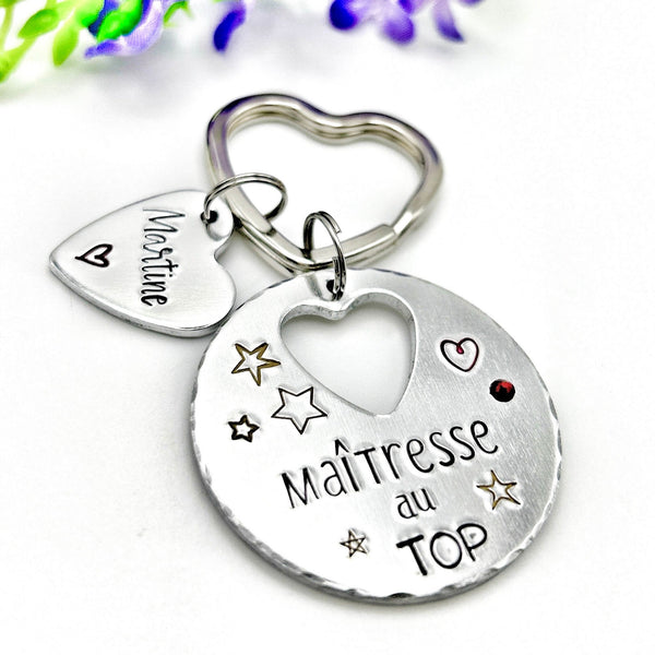 Idée Maîtresse, Porte Clé Personnalisé, Cadeau Maîtresse, Porte Clé Maîtresse, Super Maitresse, Merci Maîtresse, Idée Maîtresse