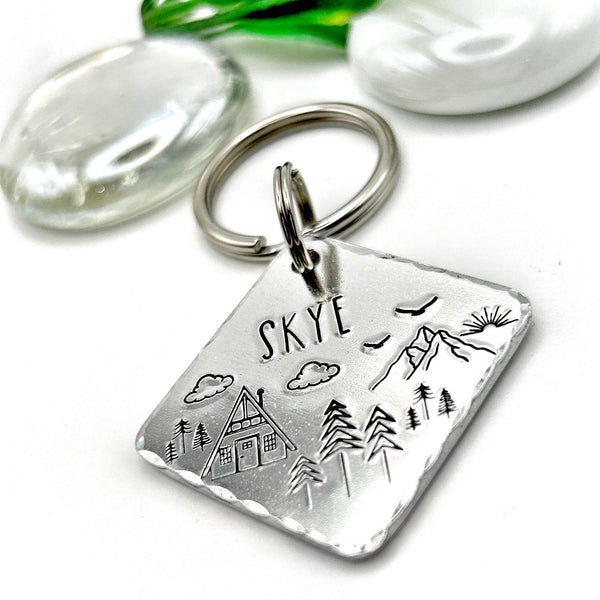 Fait en France, Médaillon Personnalisé, Médaille Chien Montagnes, Médaille Gravée Recto Verso