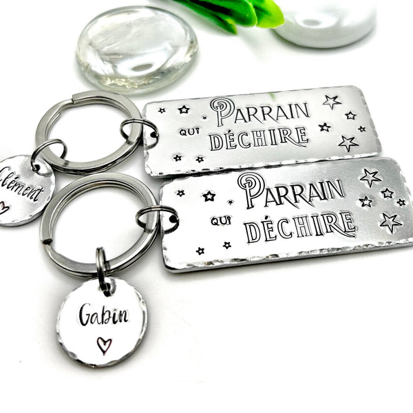 Porte Clé Parrain, Parrain qui Déchire, Cadeau Parrain, Demande Parrain, Meilleur Parrain
