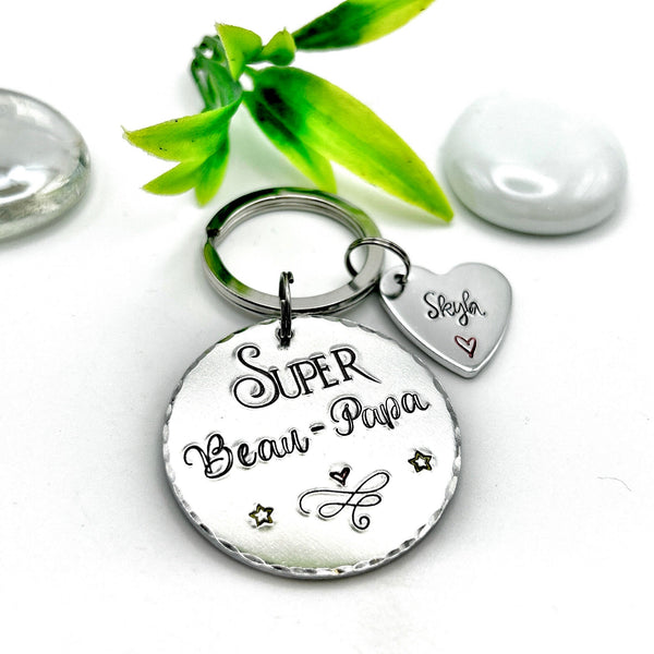 Cadeau Beau Père, Porte Clé Beau Papa, Cadeau Personnalisé Fête Beau Père