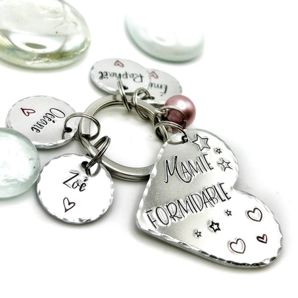 Porte Clé Mamie - Cadeau Personnalisé pour Mamie - Cadeau Fête des Grand-Mères