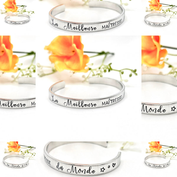 Cadeau Maîtresse, Bijou Maîtresse , Bracelet pour Enseignant Maîtresse
