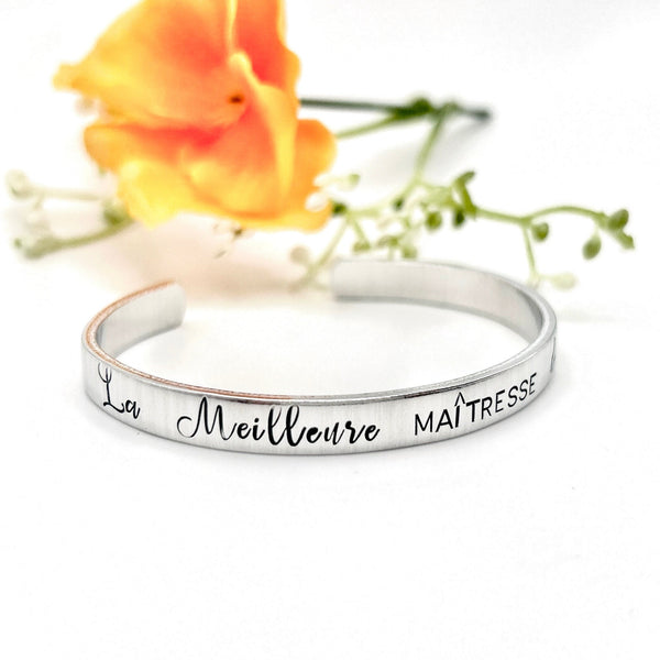 Cadeau Maîtresse, Bijou Maîtresse , Bracelet pour Enseignant Maîtresse