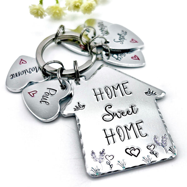 Home Sweet Home, First New Home House Keychain, Home is Where the Heart Is, Gift New Home Owner, New House Gift