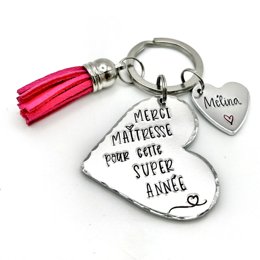 Idée Cadeau Maîtresse - Porte Clé Maîtresse - Merci Maîtresse