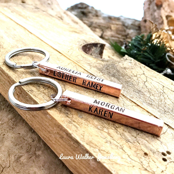 Porte Clé Cuivre, Porte Clé Personnalisé Cuivre, Anniversaire 7 ans, Cadeau Noël Papa