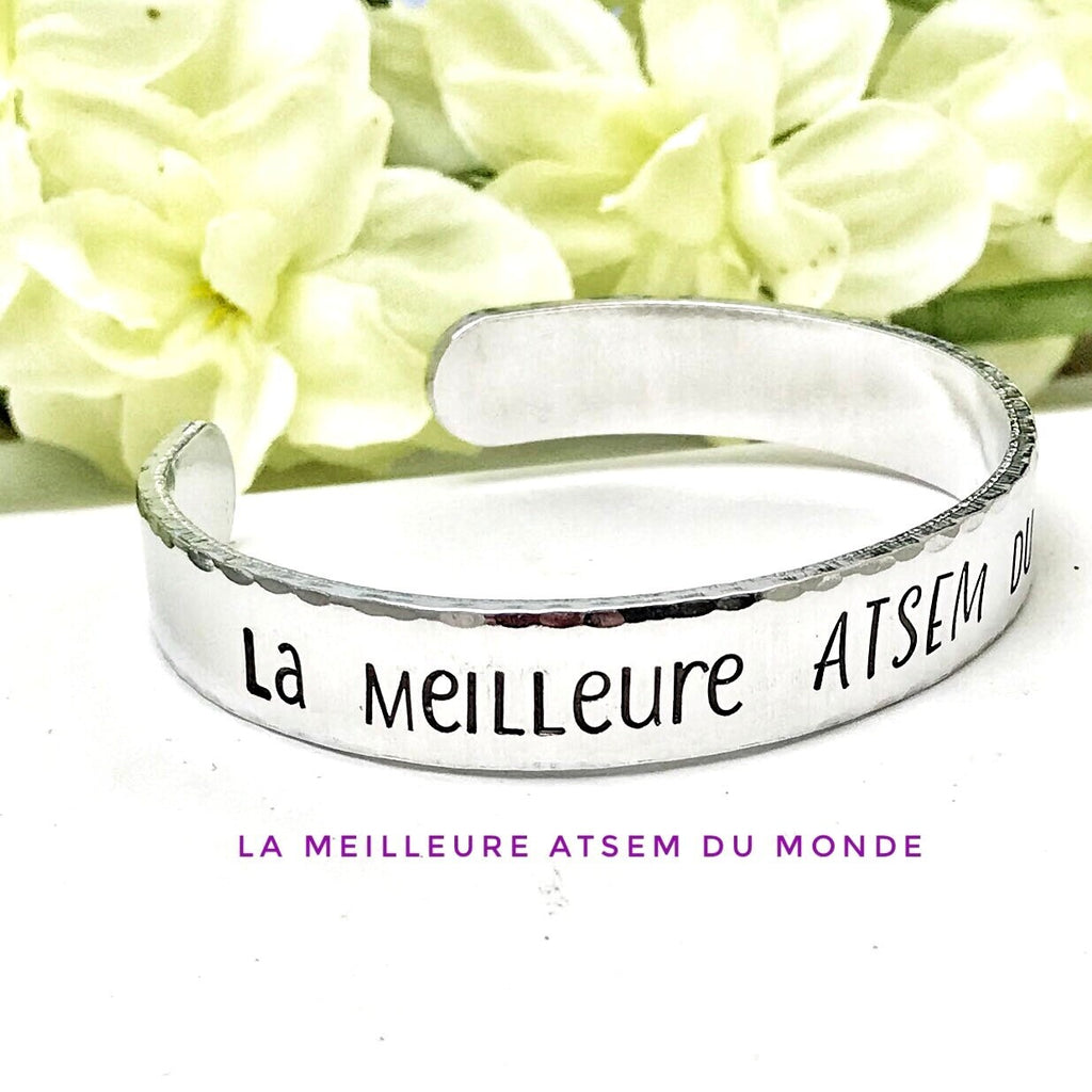 Bracelet Gravé ATSEM, Cadeau ATSEM, Bracelet Jonc ATSEM, Bijoux Enseignant
