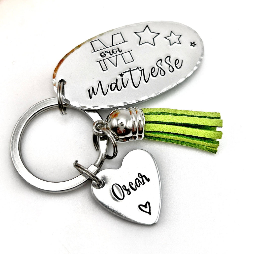 Cadeau Maîtresse, Porte Clé Maîtresse, Merci Maîtresse, Cadeau Fin de l'École