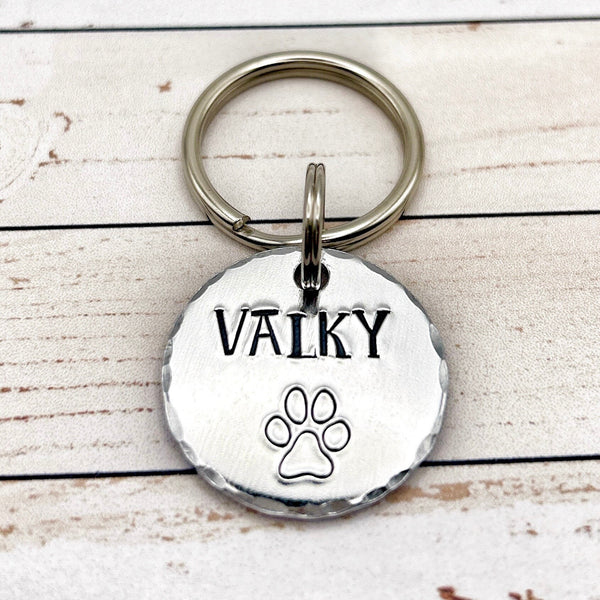 Médaille de Chien Simple, Médaille Personnalisée pour Chiot, Patte de Chien, Pissenlit