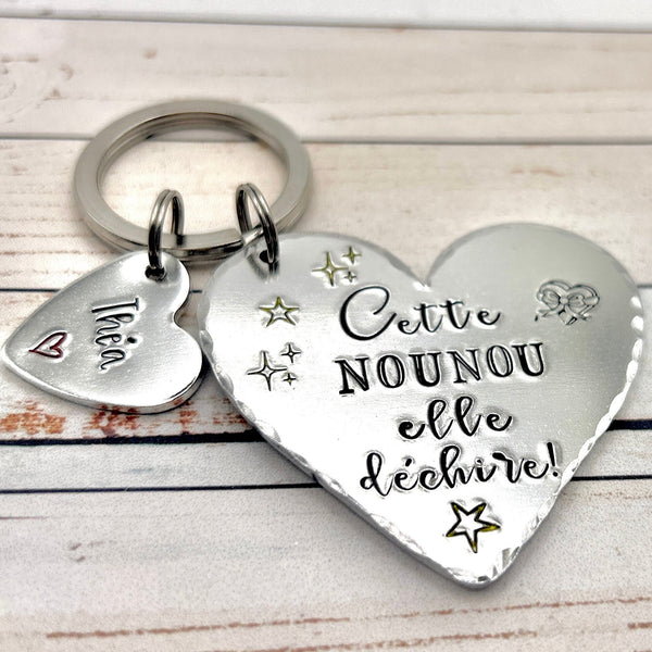 Super Nounou, Porte Clé Nounou, Cadeau Nounou, Nounou qui Déchire, Merci Nounou