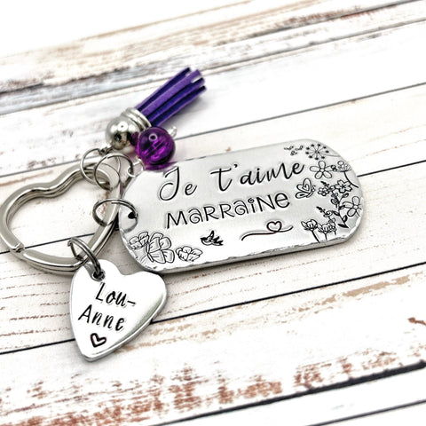 Marraine Porte Clé - Cadeau Demande Marraine - Porte Clef Marraine